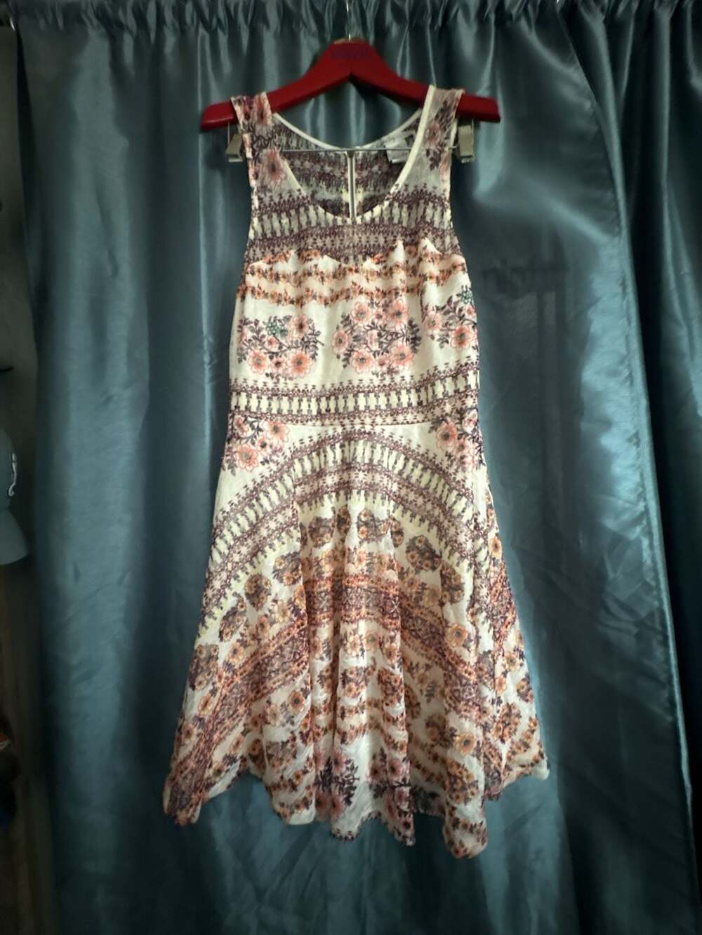American Rag Lace Floral Fit & Flare Sleeveless Dress size lg